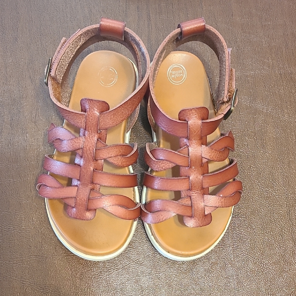 Brown Gladiator Sandals with Ankle Strap